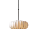 Dinam - Scandi Oval Pendant Light Fabric Shade Dining Lamp Lumide
