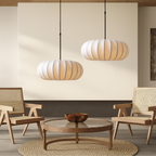 Suspension Ovale Scandinave en Tissu Lumide