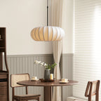 Suspension Ovale Scandinave en Tissu Lumide