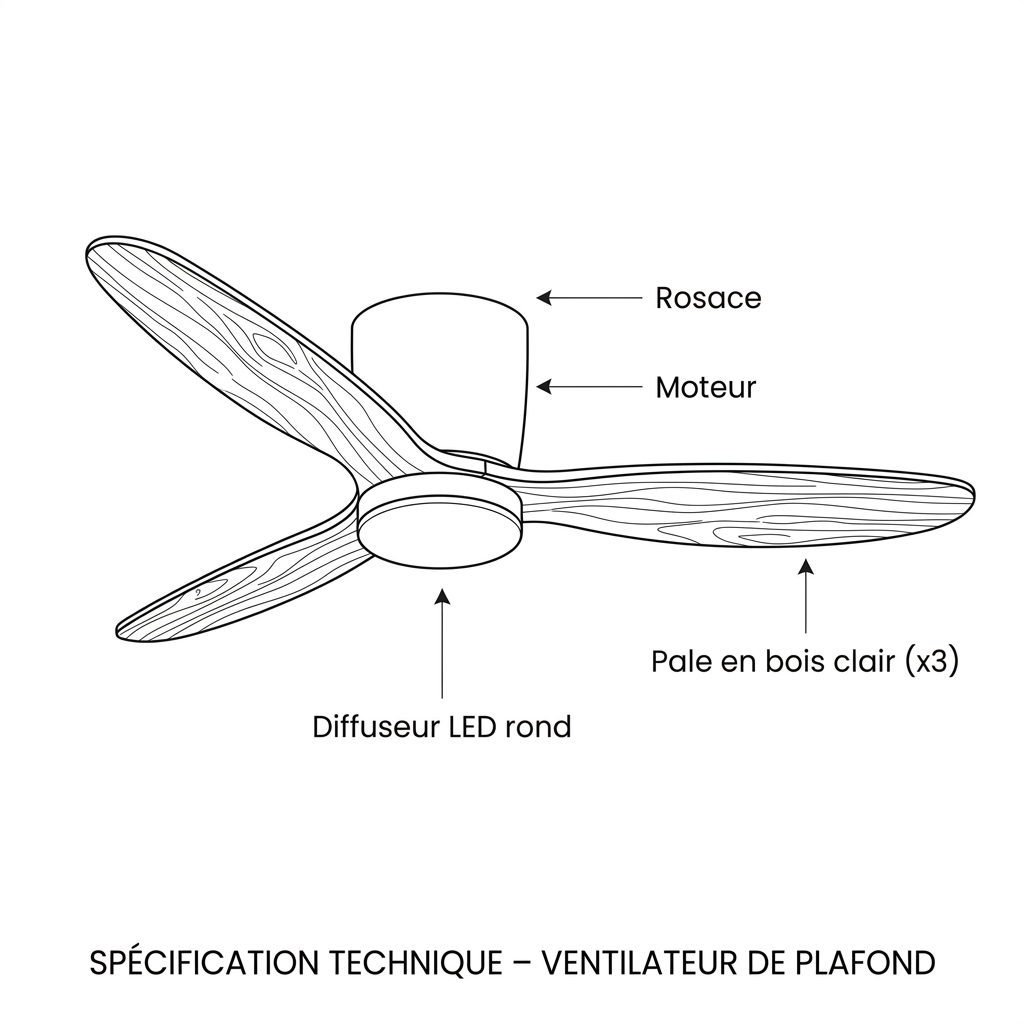 Ventilateur Plafond Silencieux Lumivento