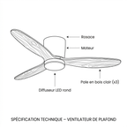 Ventilateur Plafond Silencieux Lumivento