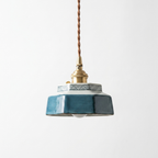 Luminaire Suspension Céramique - Artisanale & Laiton Doré eispas