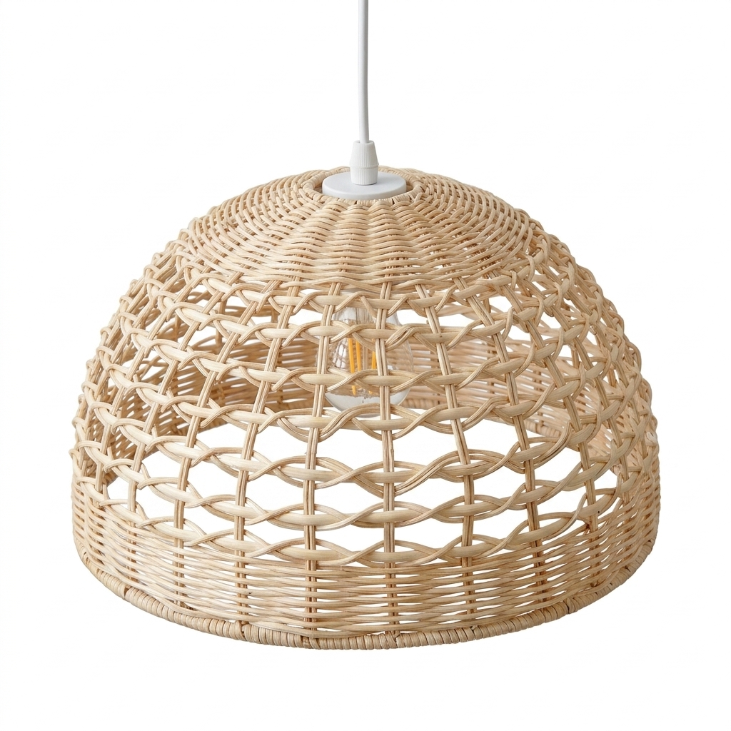 Luminaire Suspension Rotin - Dôme Naturel & Bohème eispas