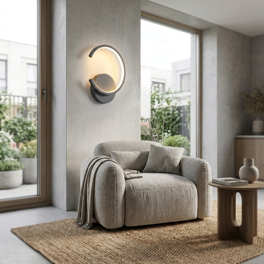 Applique Murale LED Anneau – Design Circulaire Contemporain eispas