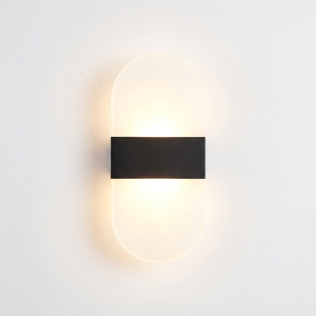 Applique Murale LED Ovale – Éclairage Haut et Bas Design Épuré eispas