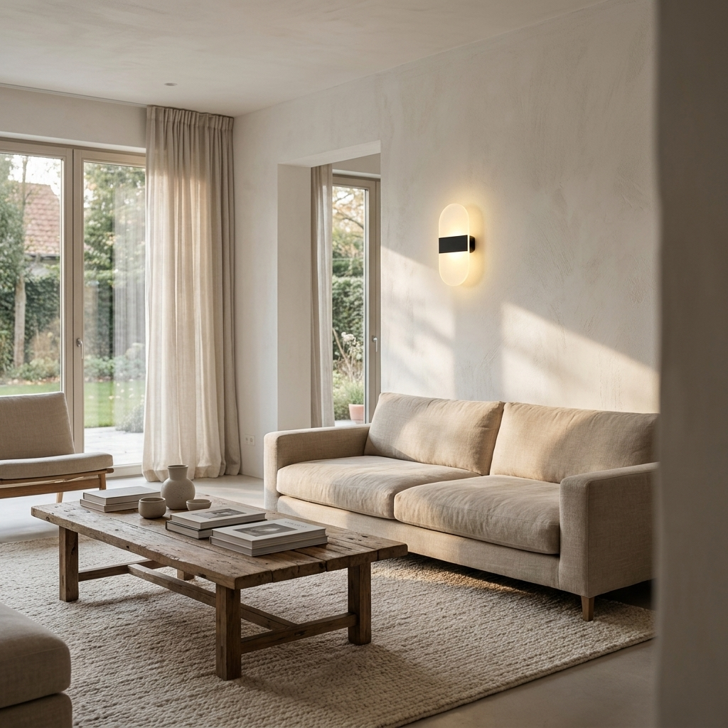 Applique Murale LED Ovale – Éclairage Haut et Bas Design Épuré eispas