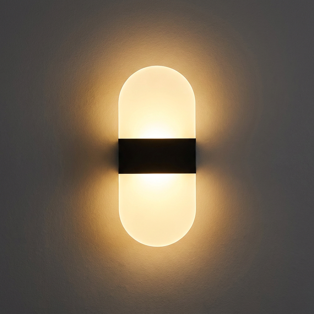 Applique Murale LED Ovale – Éclairage Haut et Bas Design Épuré eispas