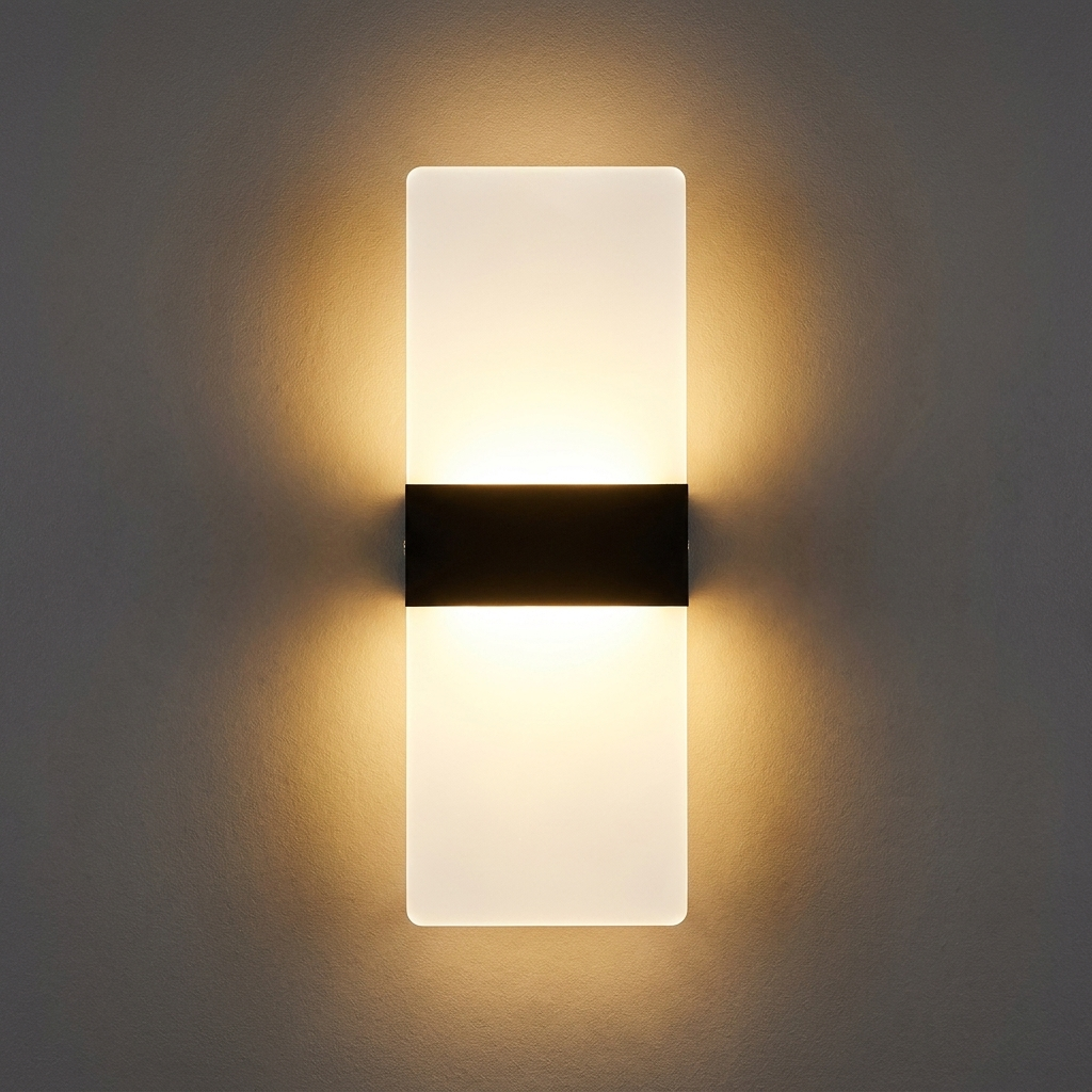 Applique Murale LED Panneau Acrylique – Éclairage Haut et Bas Design Moderne eispas
