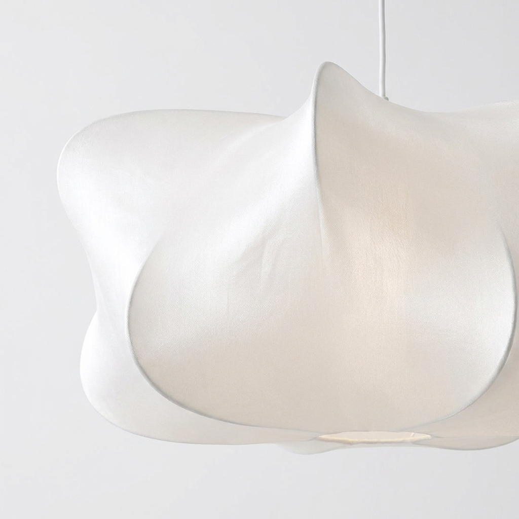 Lampe suspendue Wasinda en soie Lumide