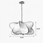 Lampe suspendue Wasinda en soie Lumide