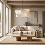 Lampe suspendue Wasinda en soie Lumide