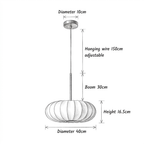 Suspension Ovale Scandinave en Tissu Lumide