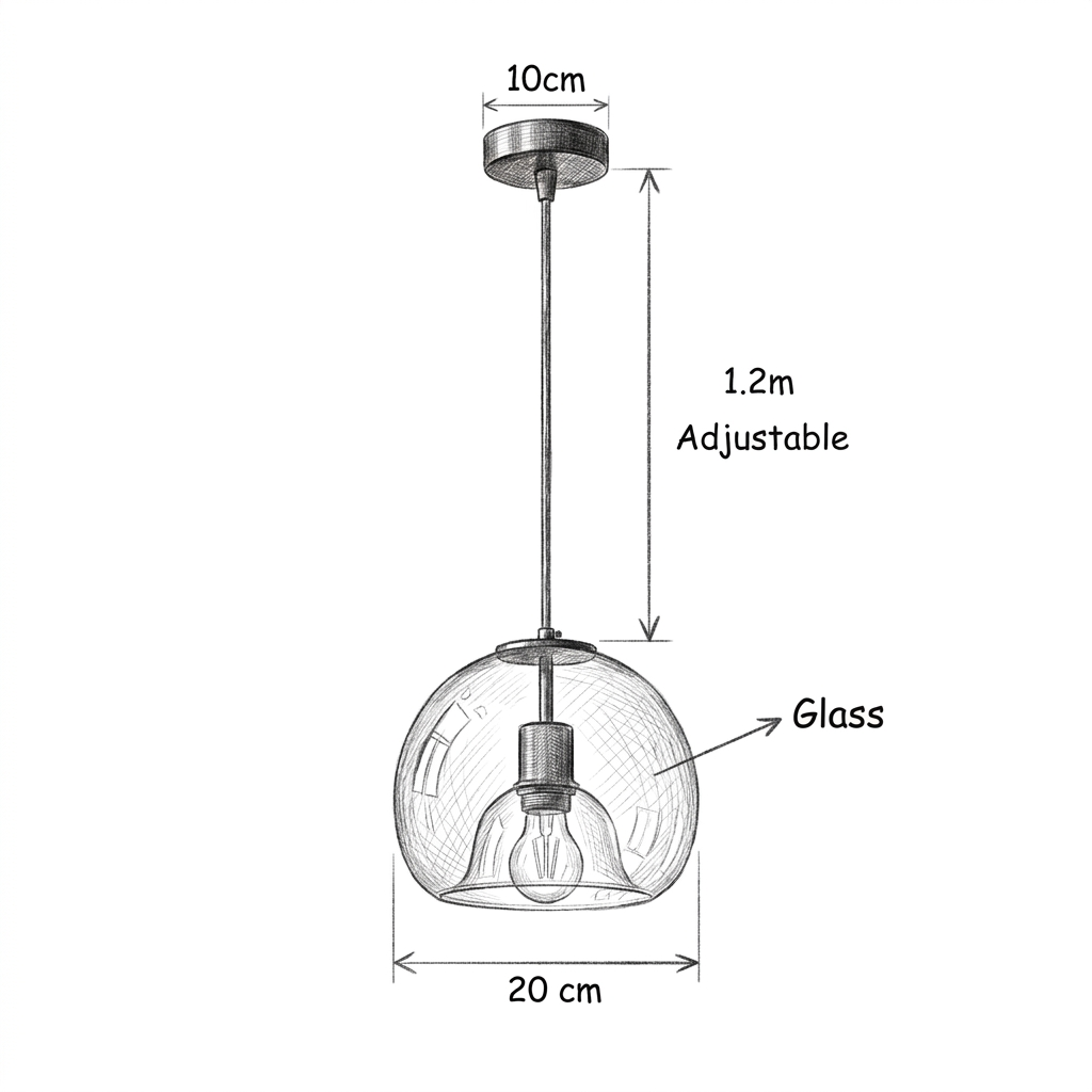 Suspension Nordique en Verre Perlé Lumide