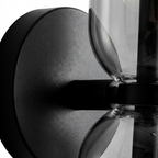 Applique murale cylindre verre fumé - double ampoule apparente eispas