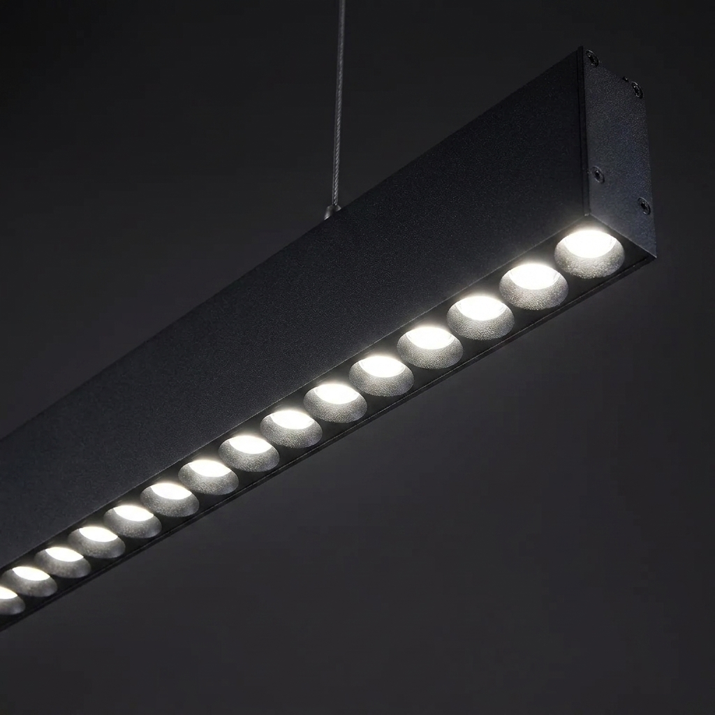Suspension Linéaire LED - Lumière Précise, Design Minimaliste eispas
