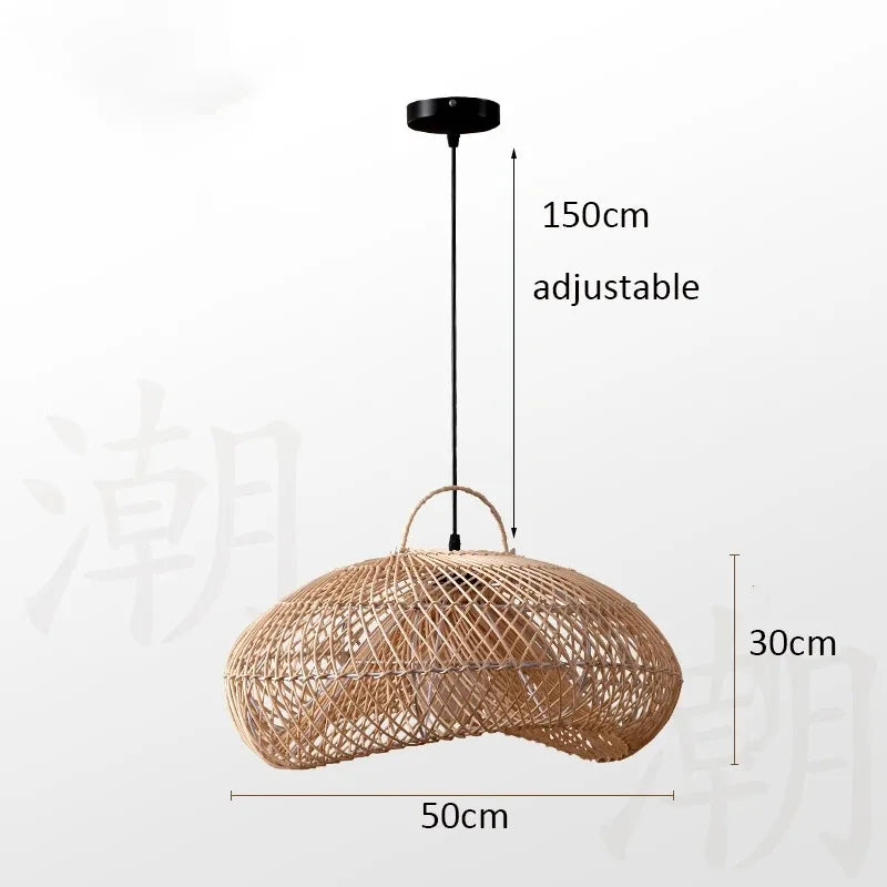 Suspension Japonaise en Rotin Lumide