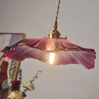 Suspension Rétro Fleurie en Verre Lumide